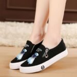 Autumn flat slip canvas shoes female student's Korean Shoes - Image 6