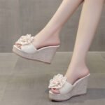 2025 Summer Edition New Style Wedge Flower  High Heel - Image 6