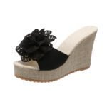 2025 Summer Edition New Style Wedge Flower  High Heel - Image 4