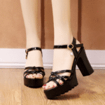 New high-heeled sandals with thick heels and waterproof platform, - Image 3