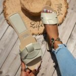 Foreign trade 2025 summer new square head cross Slipper - Image 8