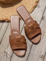 Foreign trade 2025 summer new square head cross Slipper - Image 7