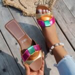 Foreign trade 2025 summer new square head cross Slipper - Image 6