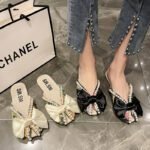 Fish mouth pearl half slippers for women summer - Image 5