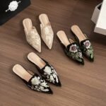New Chinese Embroidery Baotou Half Slippers Women's Summer - Image 5