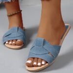 Foreign trade 2025 summer new square head cross Slipper - Image 11