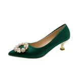 Green wedding shoes, wedding bridal shoes, Xiuhe dress shoes, - Image 2