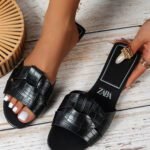 Foreign trade 2025 summer new square head cross Slipper - Image 9